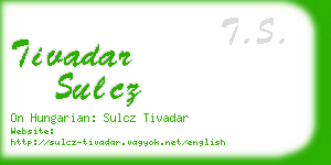 tivadar sulcz business card